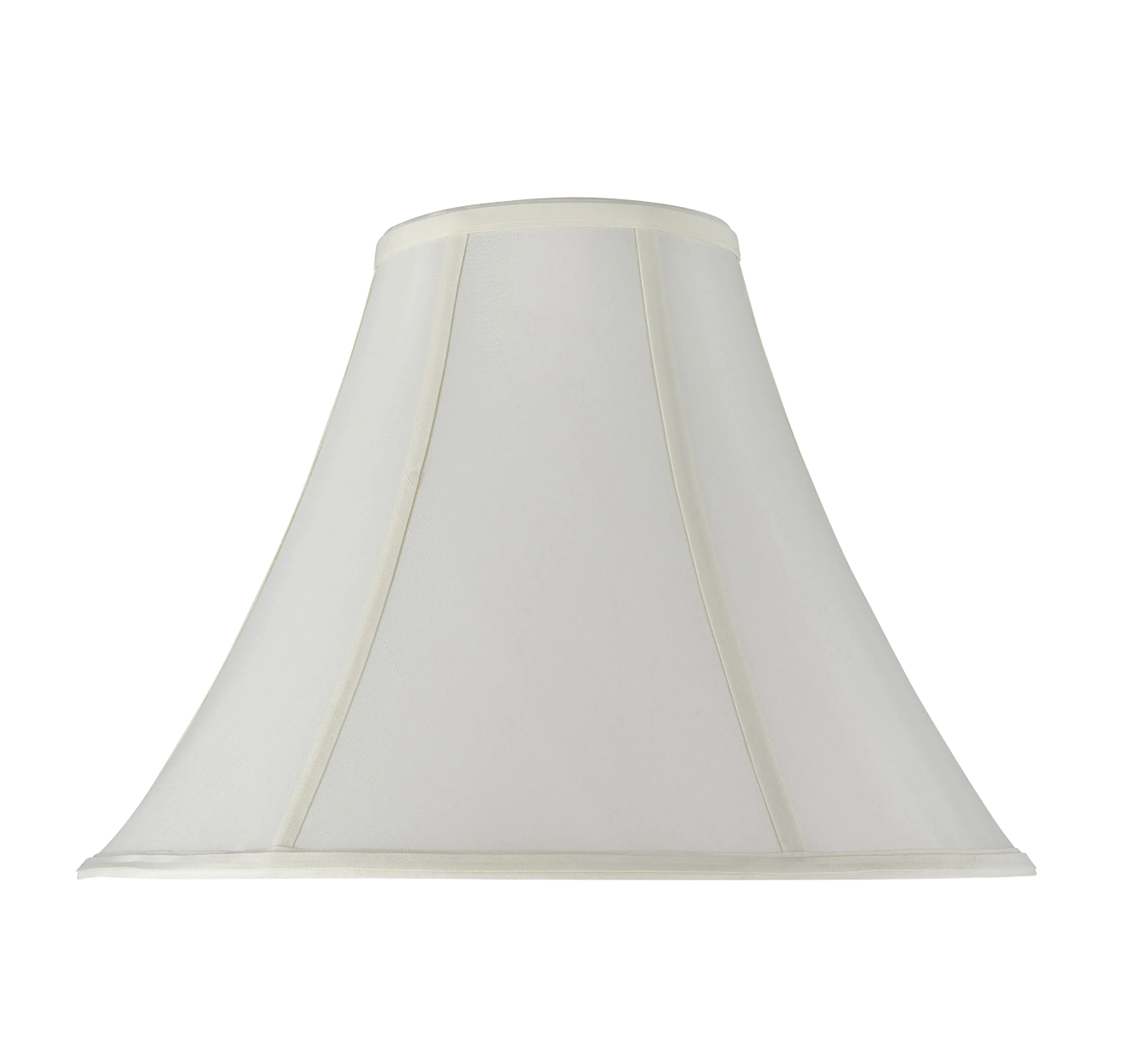 # 30019 Transitional Bell Shape Spider Construction Lamp Shade in an Off White Faux Silk Fabric, 16" wide (6" x 16" x 12")