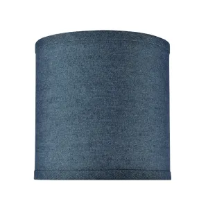 # 31056 Transitional Drum (Cylinder) Shaped Spider Construction Lamp Shade in Washing Blue, 8" wide (8" x 8" x 8")