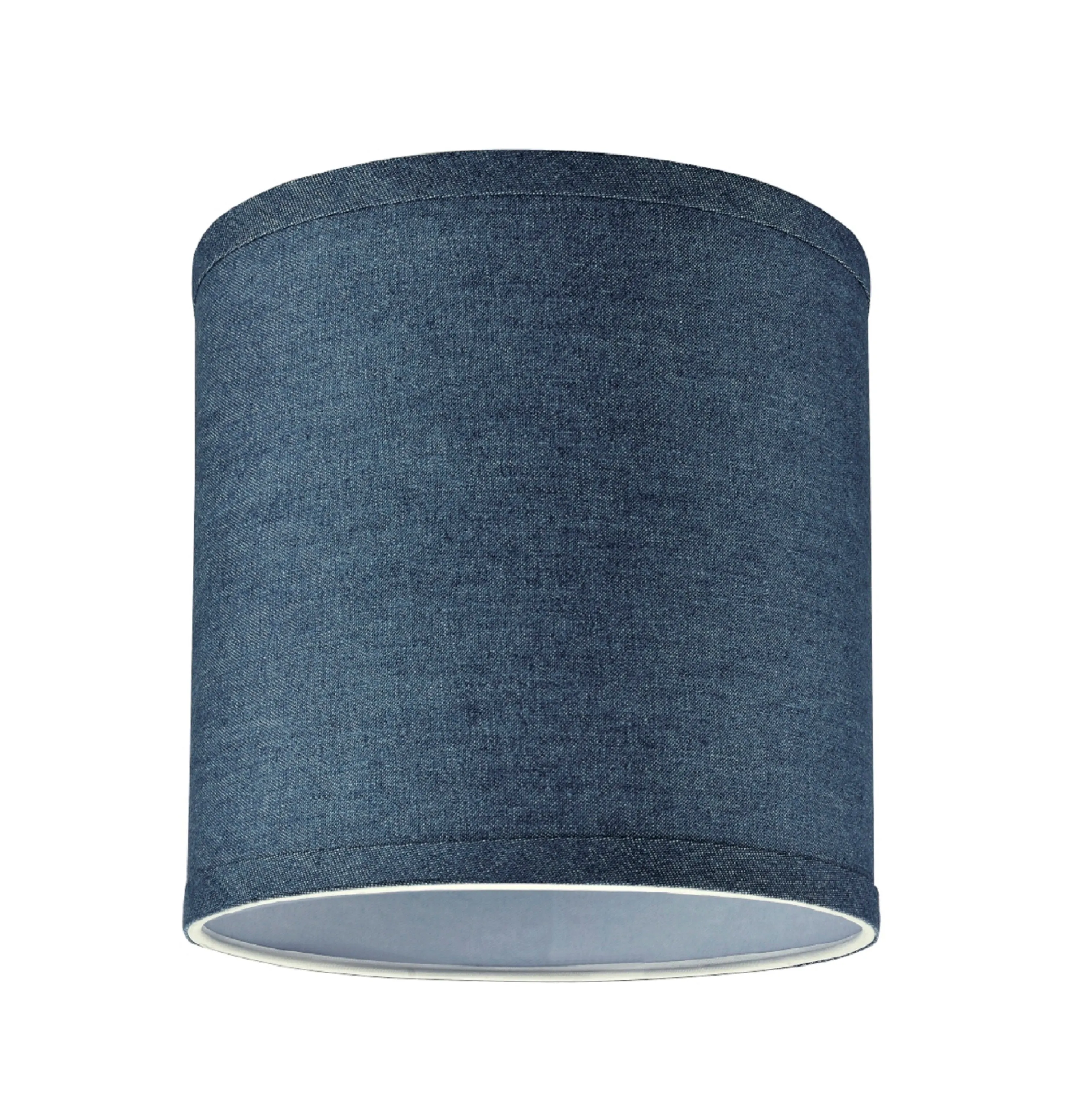 # 31056 Transitional Drum (Cylinder) Shaped Spider Construction Lamp Shade in Washing Blue, 8" wide (8" x 8" x 8")