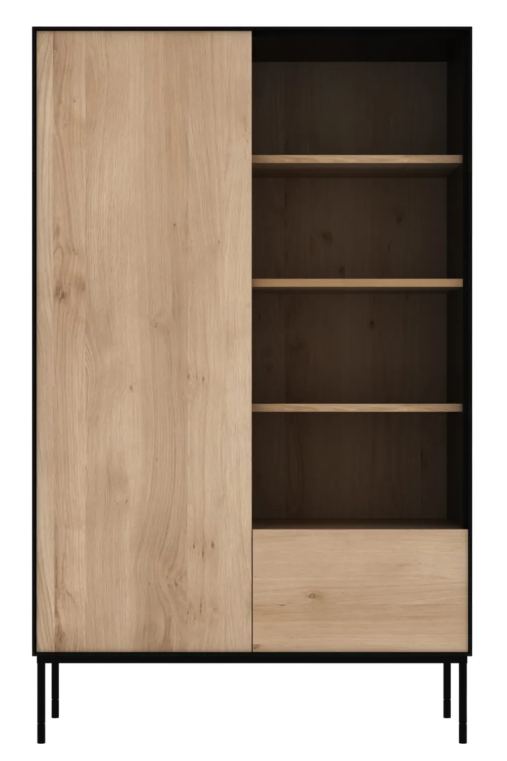 1-Door Oak Wood Cabinet | Ethnicraft Blackbird