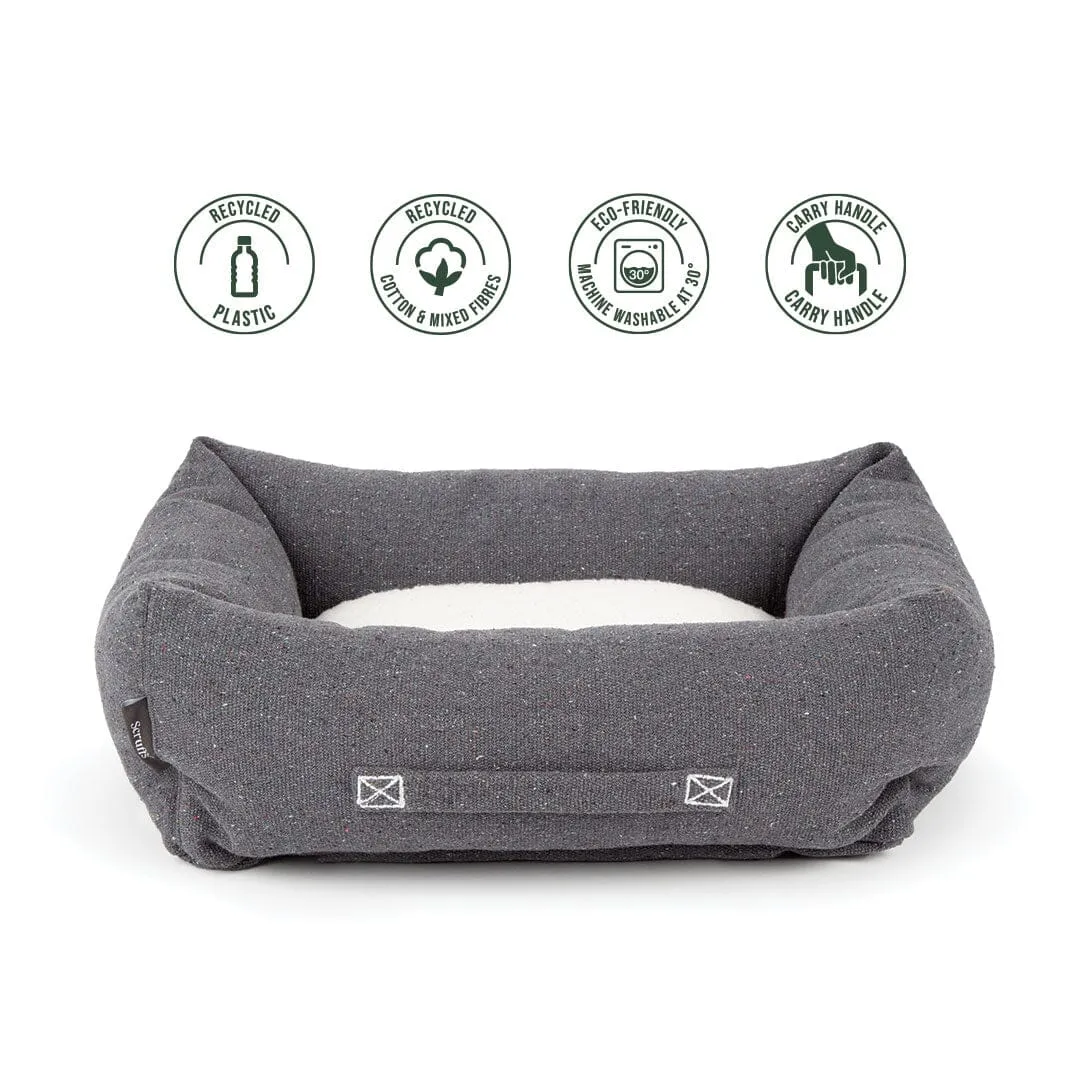 100% Recycled Eden Box Dog Bed - Charcoal Grey