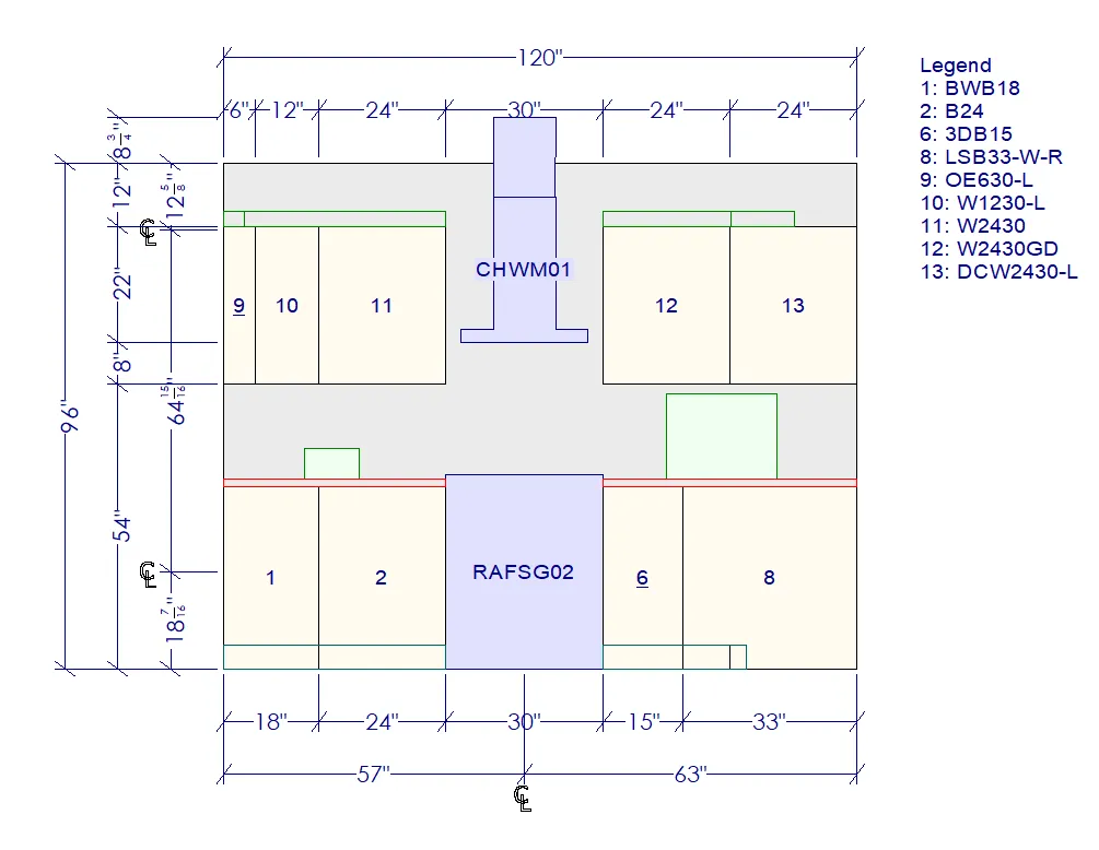 10x10 Kitchen Layout Design - Aria Shaker White Cabinets