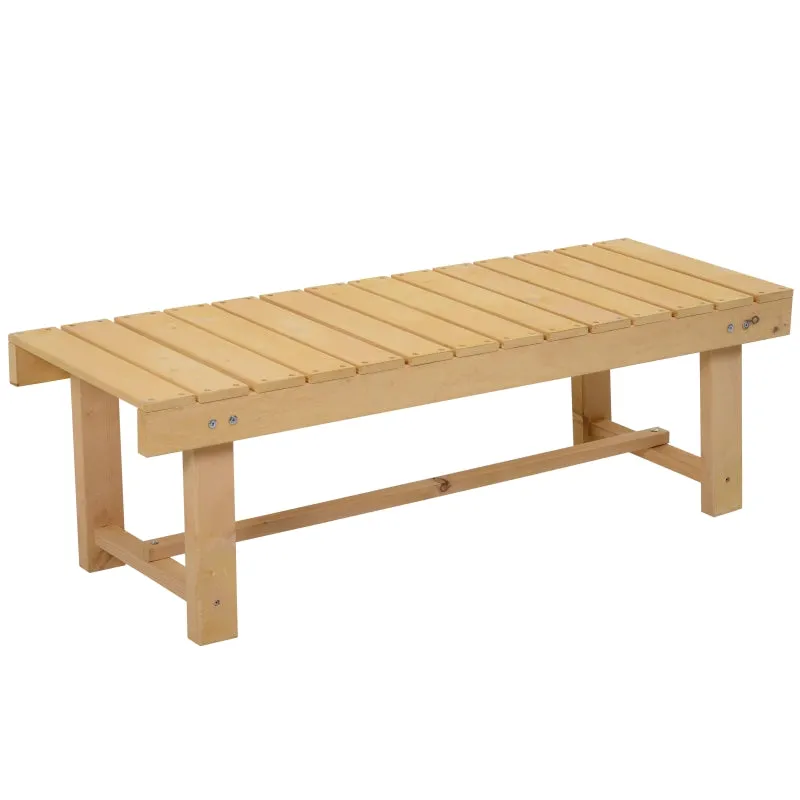 3.6' Outdoor Patio Garden Bench - Natural