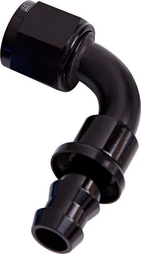 400 Series Push Lock 90° Hose End -8AN AF403-08BLK