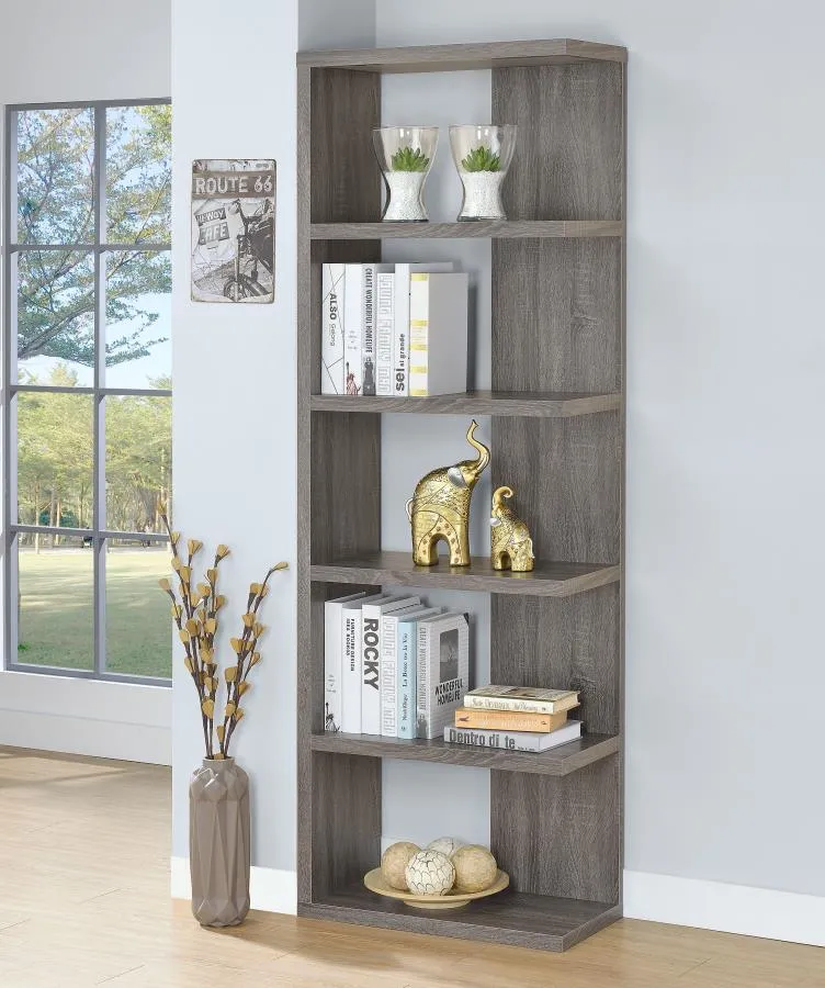 5-tier Bookcase Weathered Grey