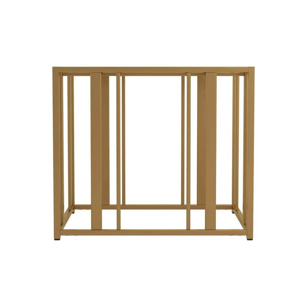 Adri Metal Frame End Table Matte Brass