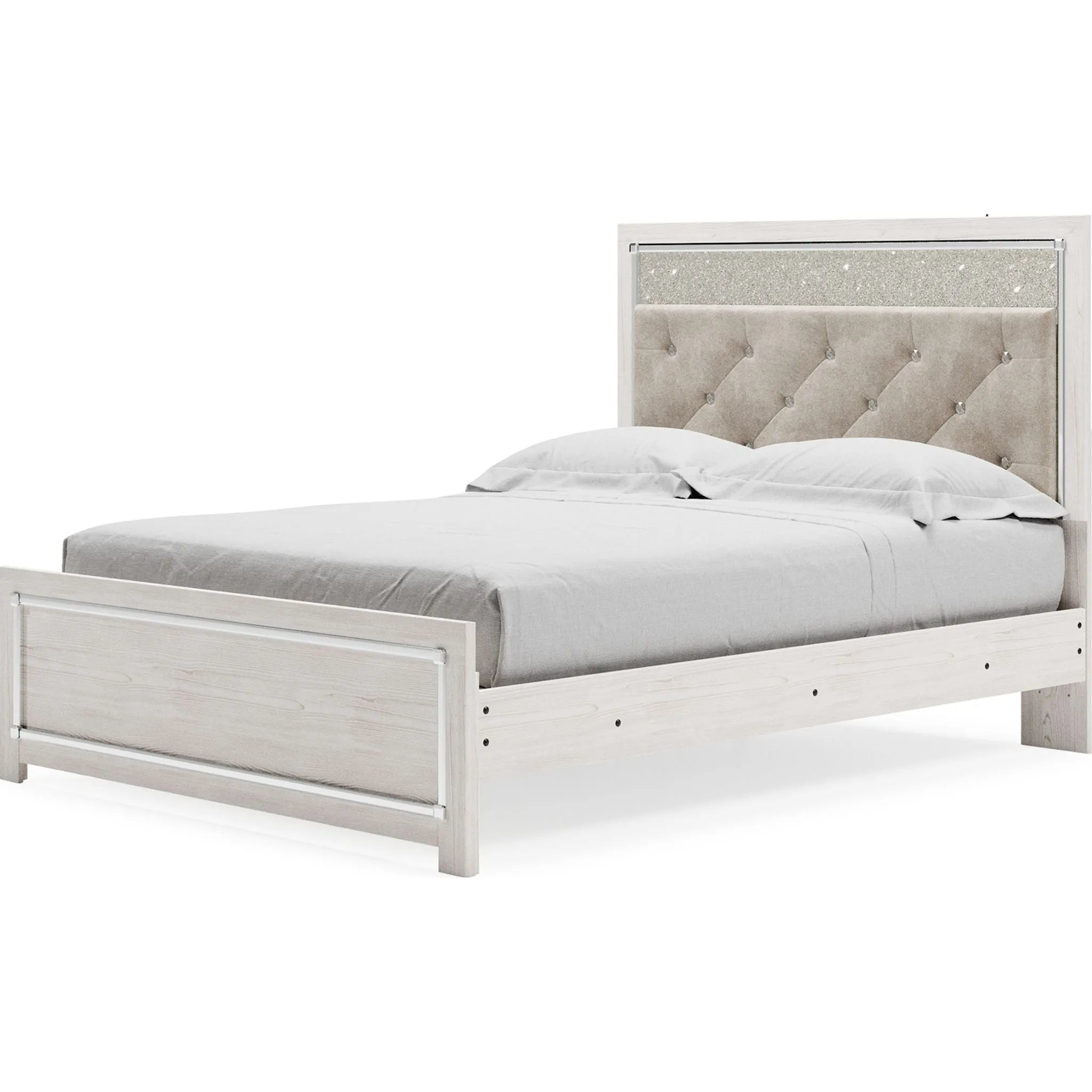 Altyra Panel Bed - White