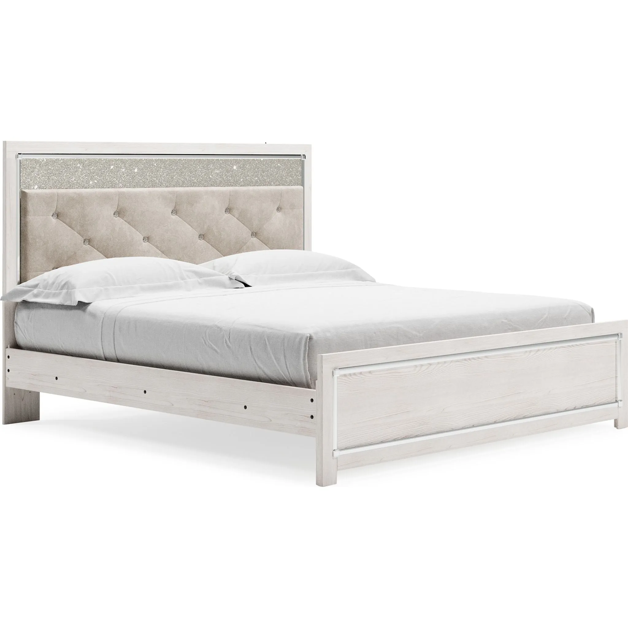 Altyra Panel Bed - White