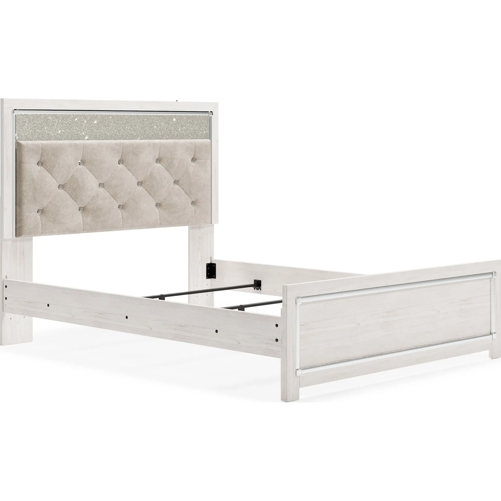 Altyra Panel Bed - White