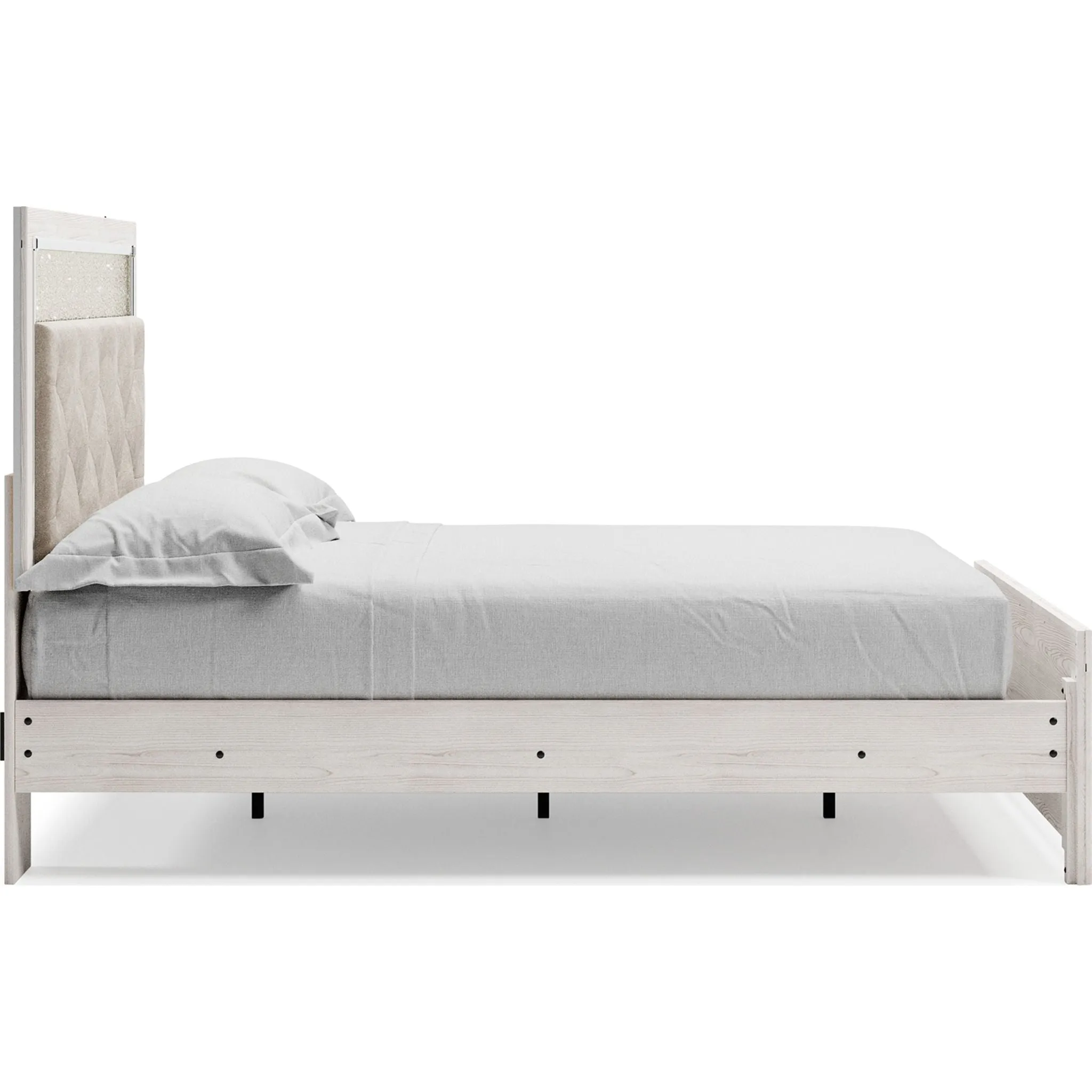 Altyra Panel Bed - White