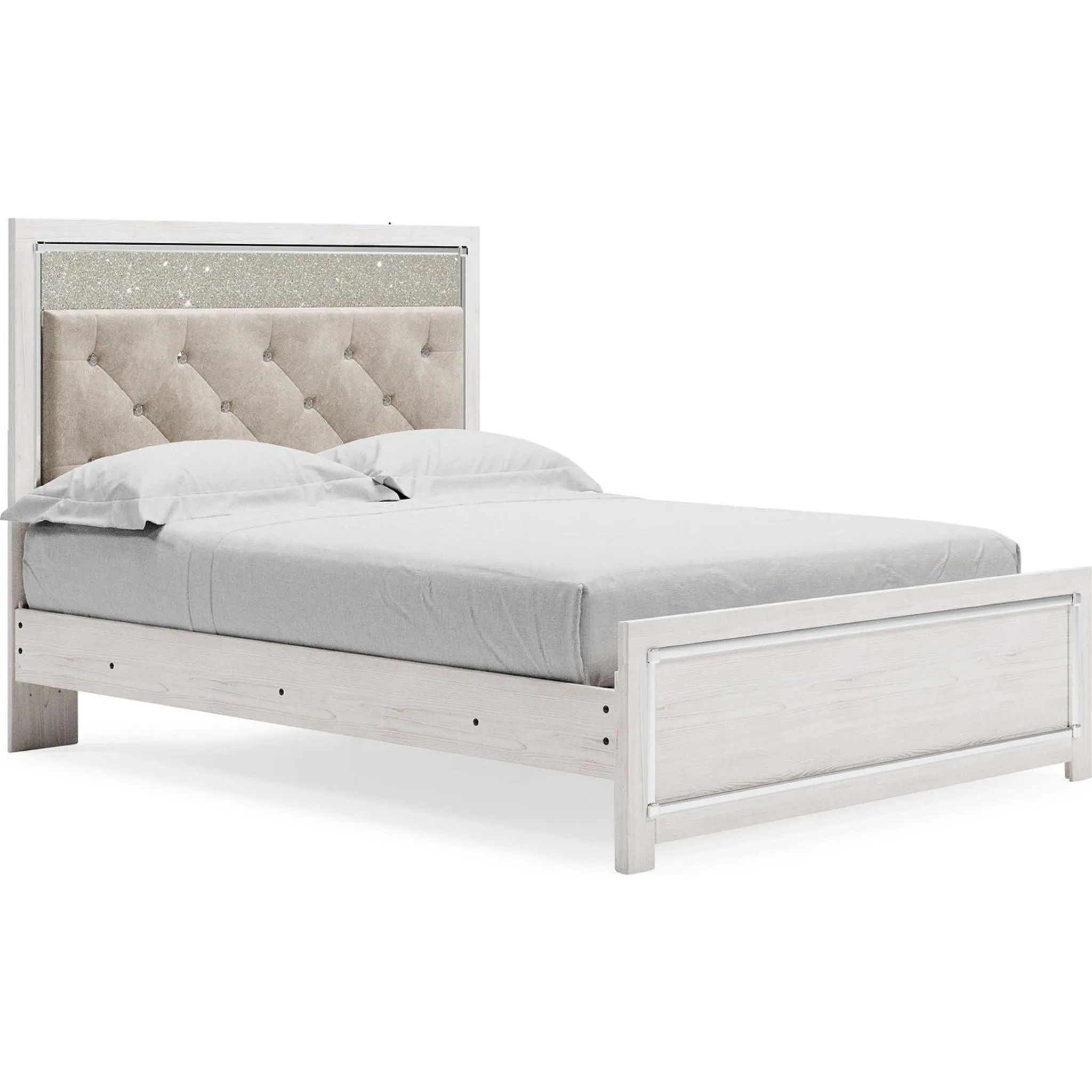 Altyra Panel Bed - White