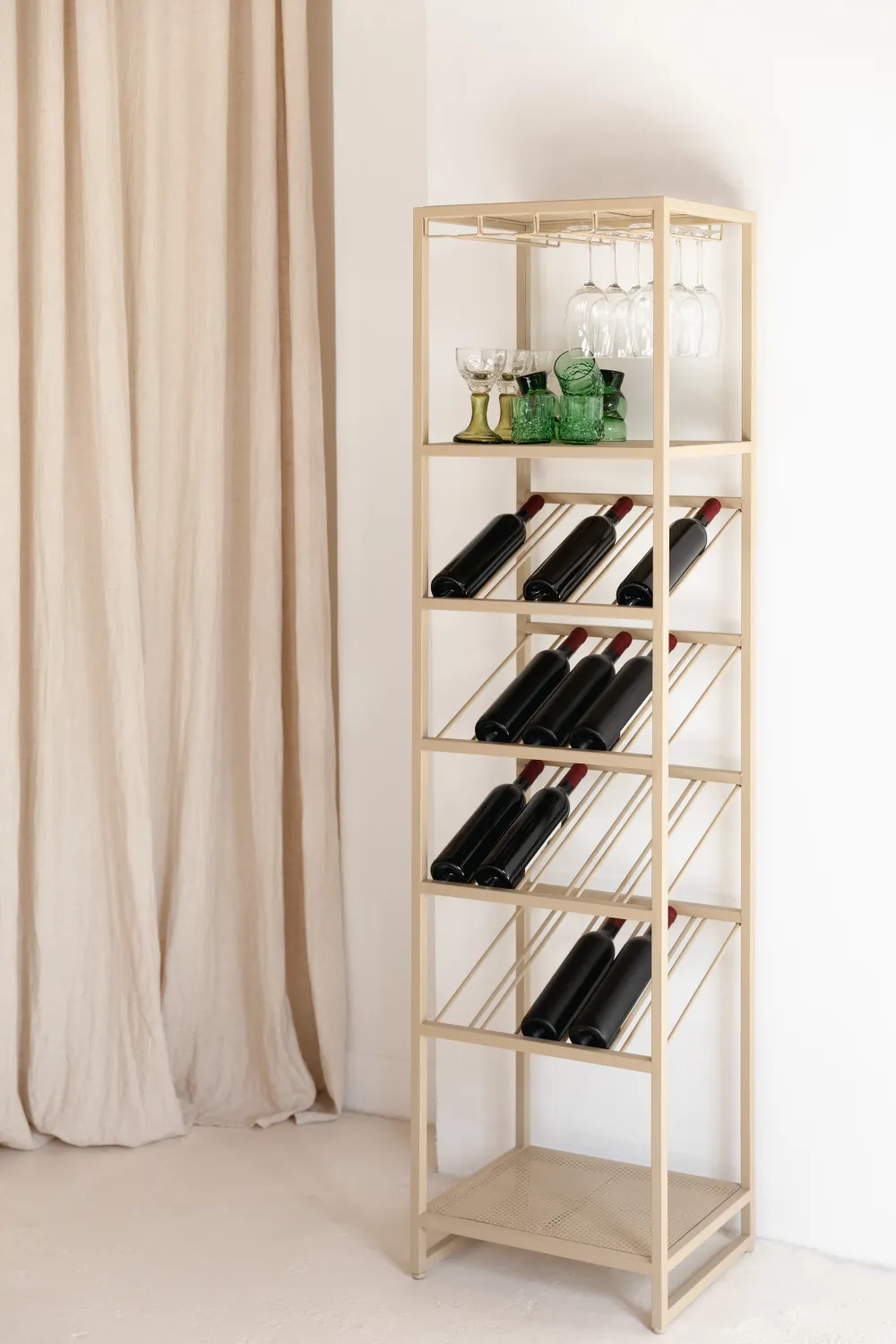 Beige Metal Wine Shelf S | Zuiver Cantor