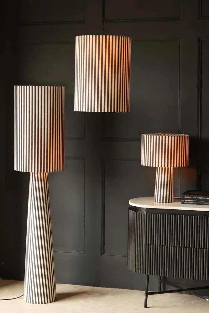 Black & White Stripe Table Lamp