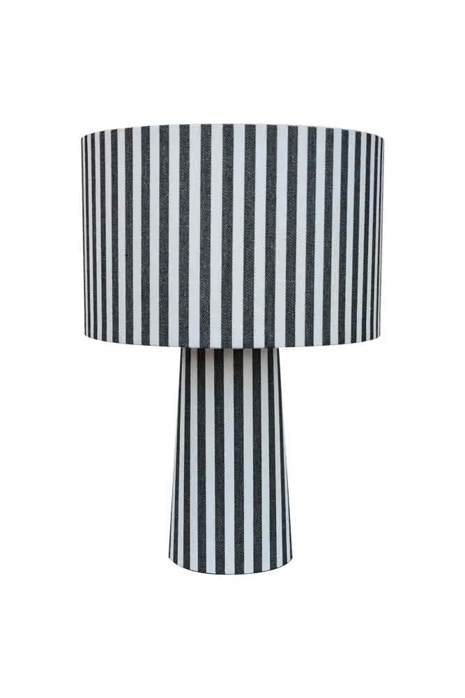 Black & White Stripe Table Lamp