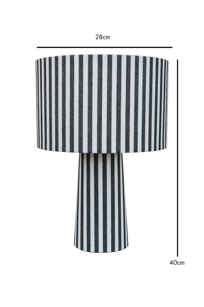 Black & White Stripe Table Lamp