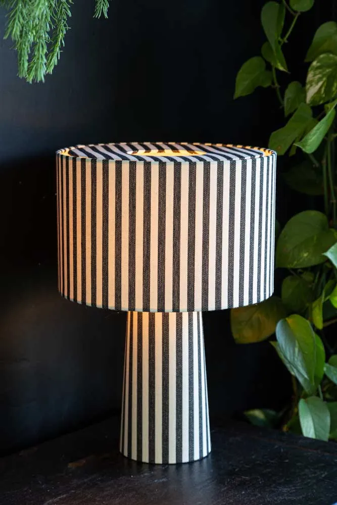 Black & White Stripe Table Lamp