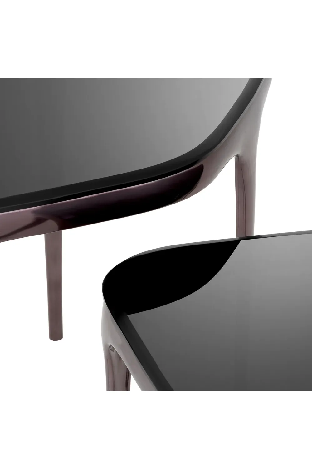 Black Glass Nesting Side Tables (2) | Eichholtz Deacon