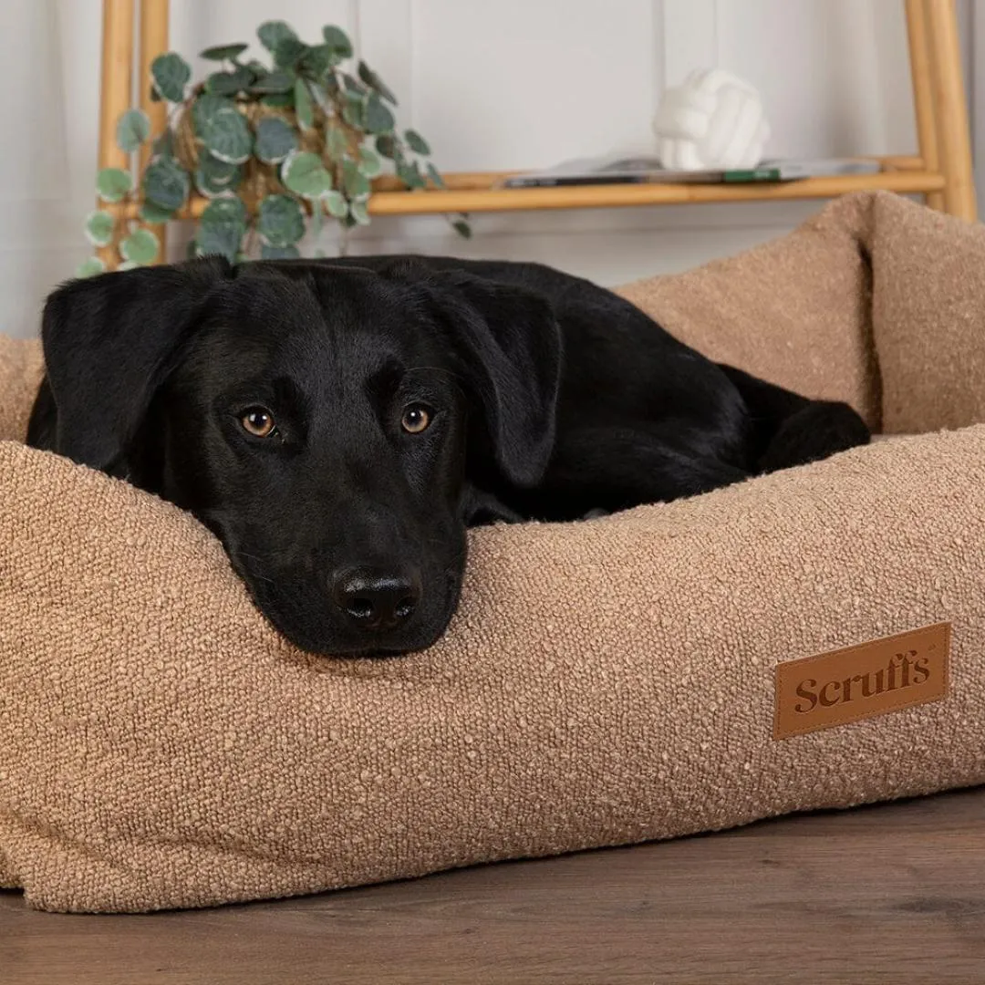 Boucle Box Dog Bed - Desert Brown