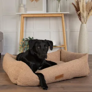 Boucle Box Dog Bed - Desert Brown