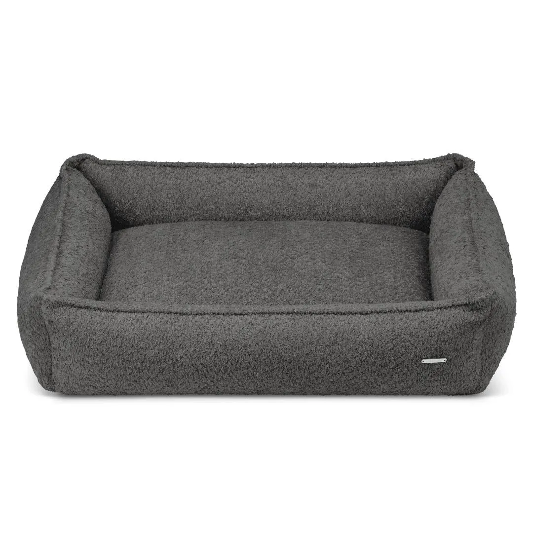 BUKLAA Anthracite Boucle Luxury Dog Bed by Labbvenn