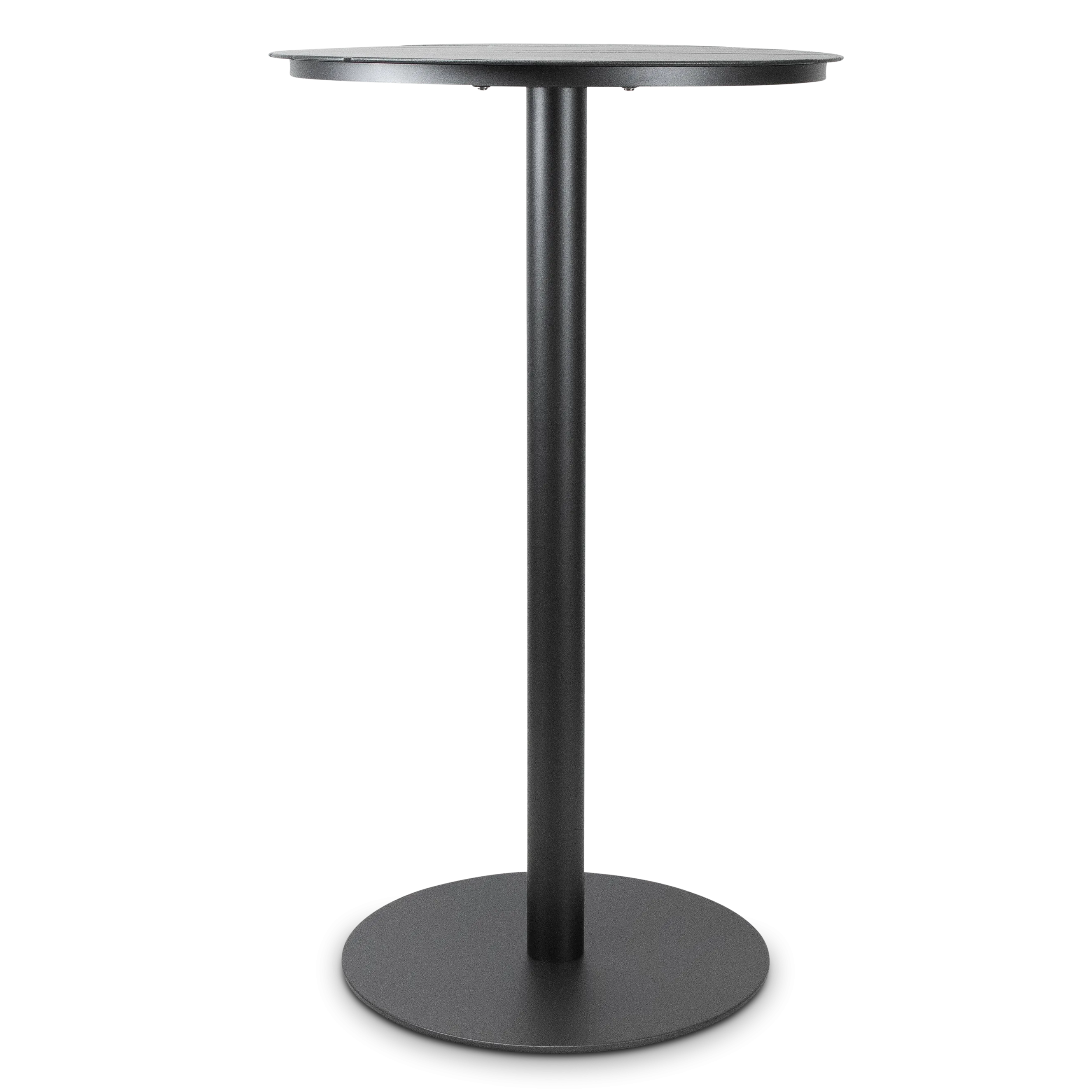 Cafe Collection Round 3pc Bar Suite in Gunmetal Aluminium