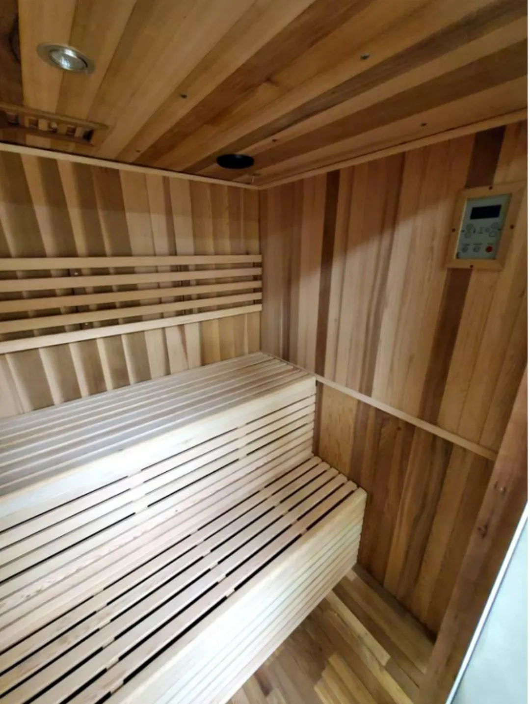 Canadian Red Cedar Indoor Wet/Dry Traditional Swedish Steam Sauna Spa 4 to 6 Persons - 9 KW