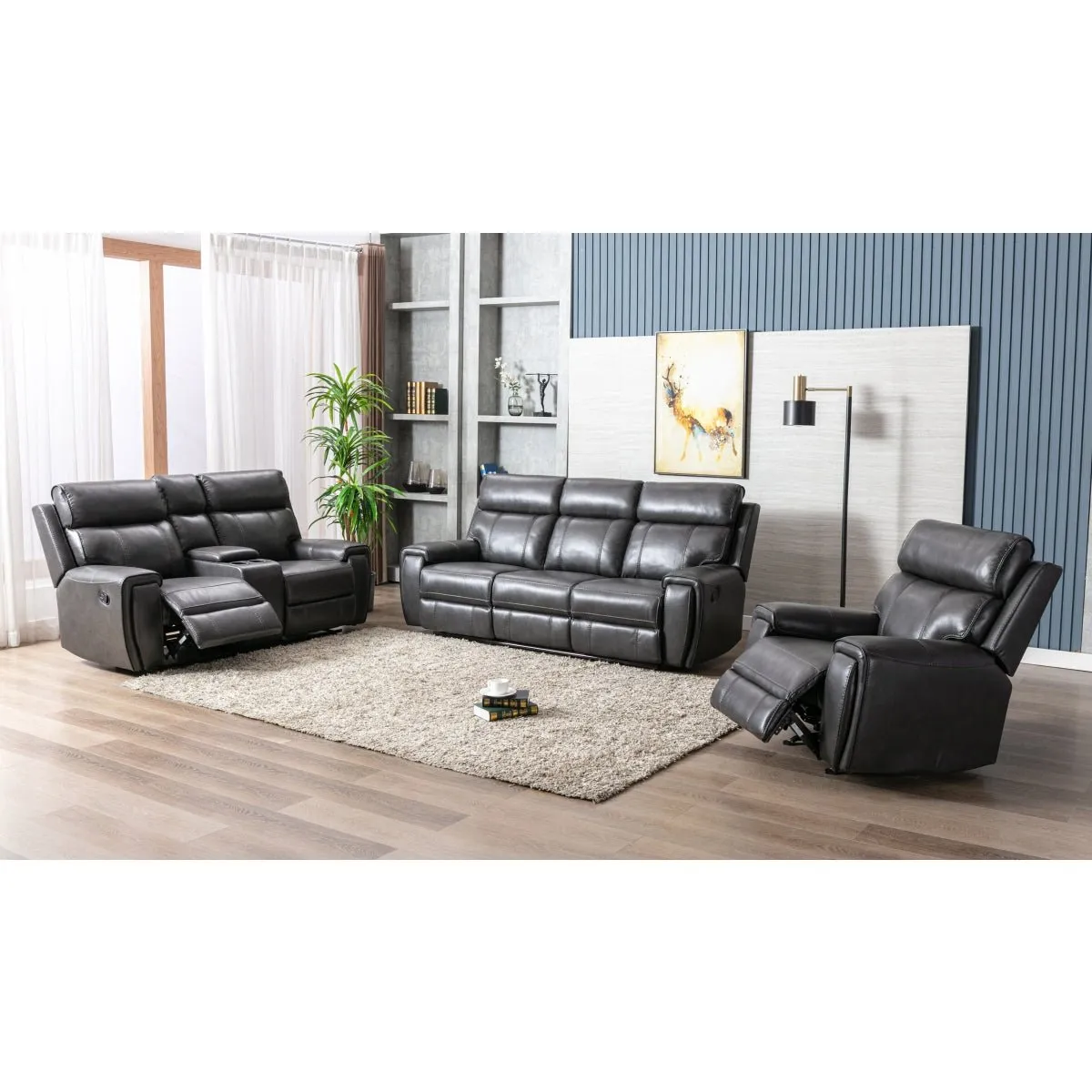 Carnegie Grey Reclining Set