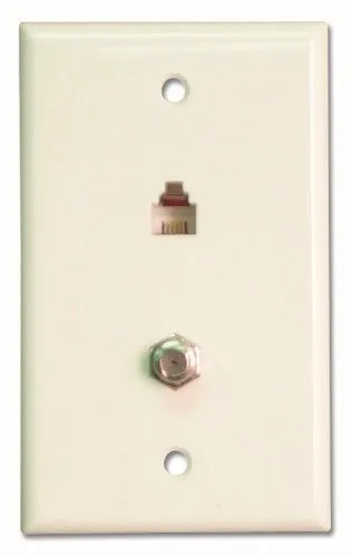 Channel Vision 2009 - Wall Plate with RF and Phone - White