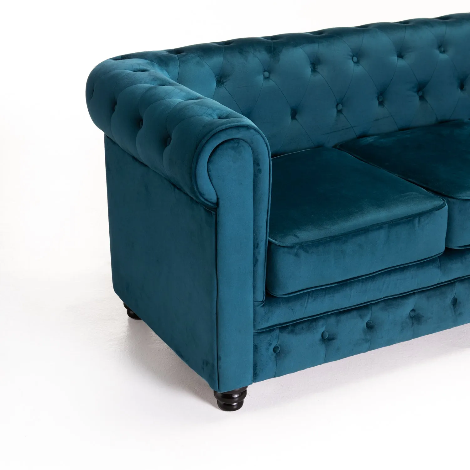 CHESTERFIELD VELVET 3 SEATER COUCH