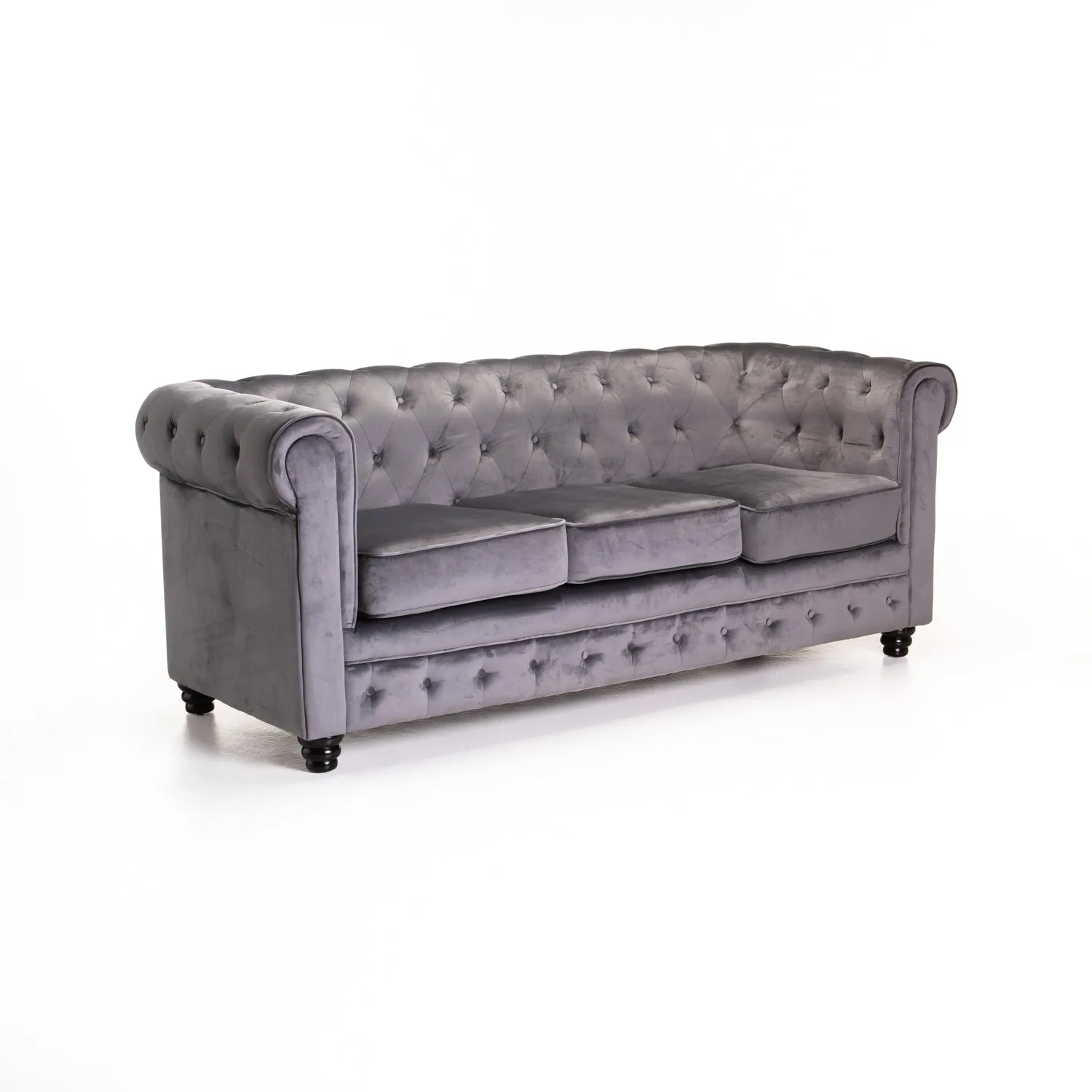 CHESTERFIELD VELVET 3 SEATER COUCH