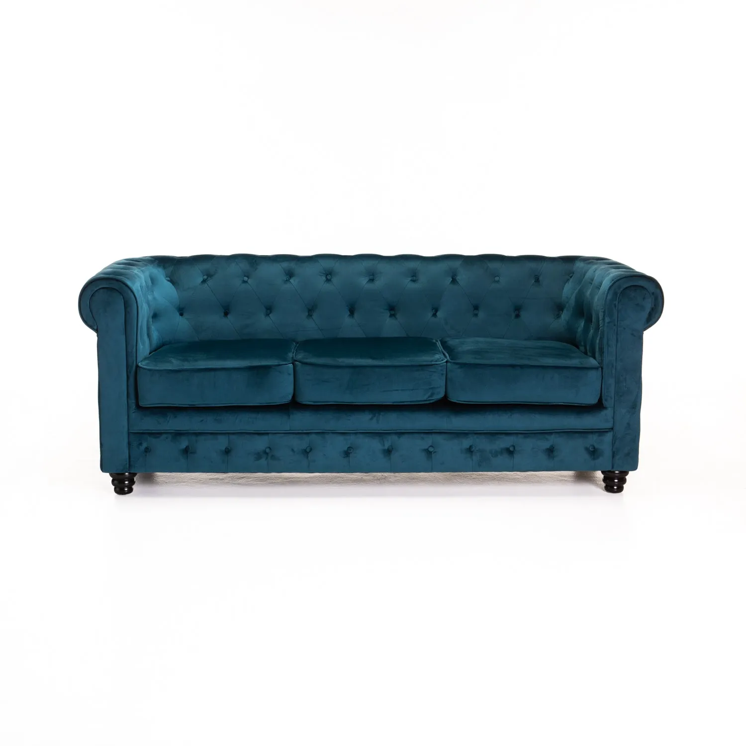 CHESTERFIELD VELVET 3 SEATER COUCH