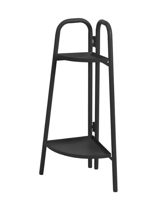 Corner Rack Flower Stand with 2 Shelves - Steel Design