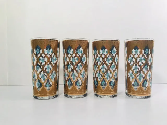 Culver Mid-Century Seville Highball Glasses (Set of 4)