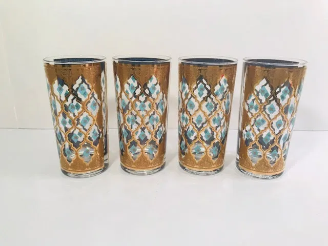 Culver Mid-Century Seville Highball Glasses (Set of 4)