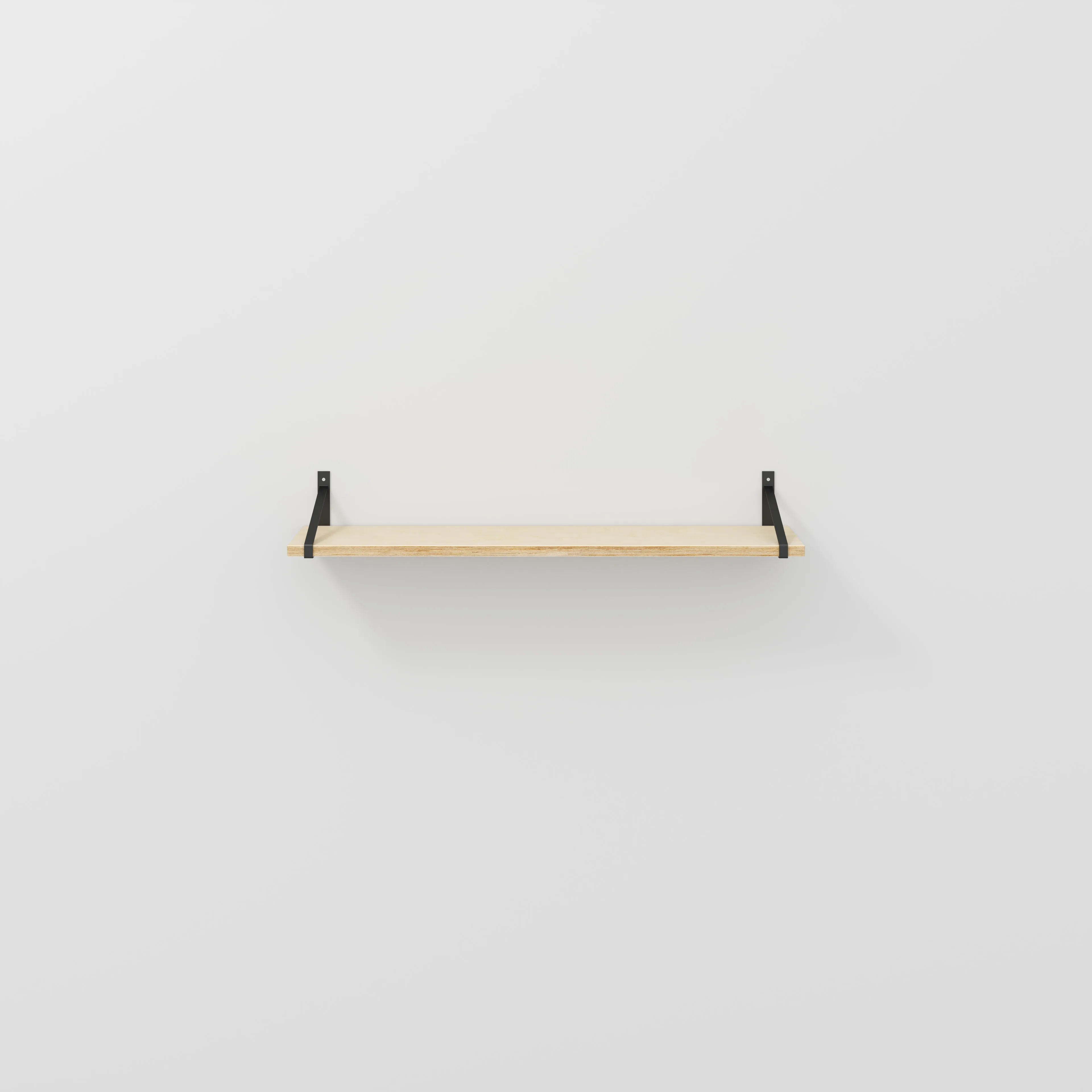 Custom Plywood Wall Shelf with Suspense Brackets