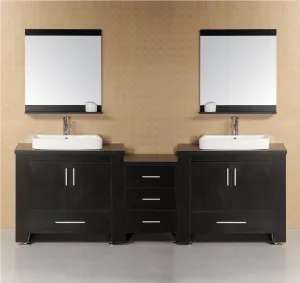 DESIGN ELEMENT Washington 96" Double Sink Vanity Set