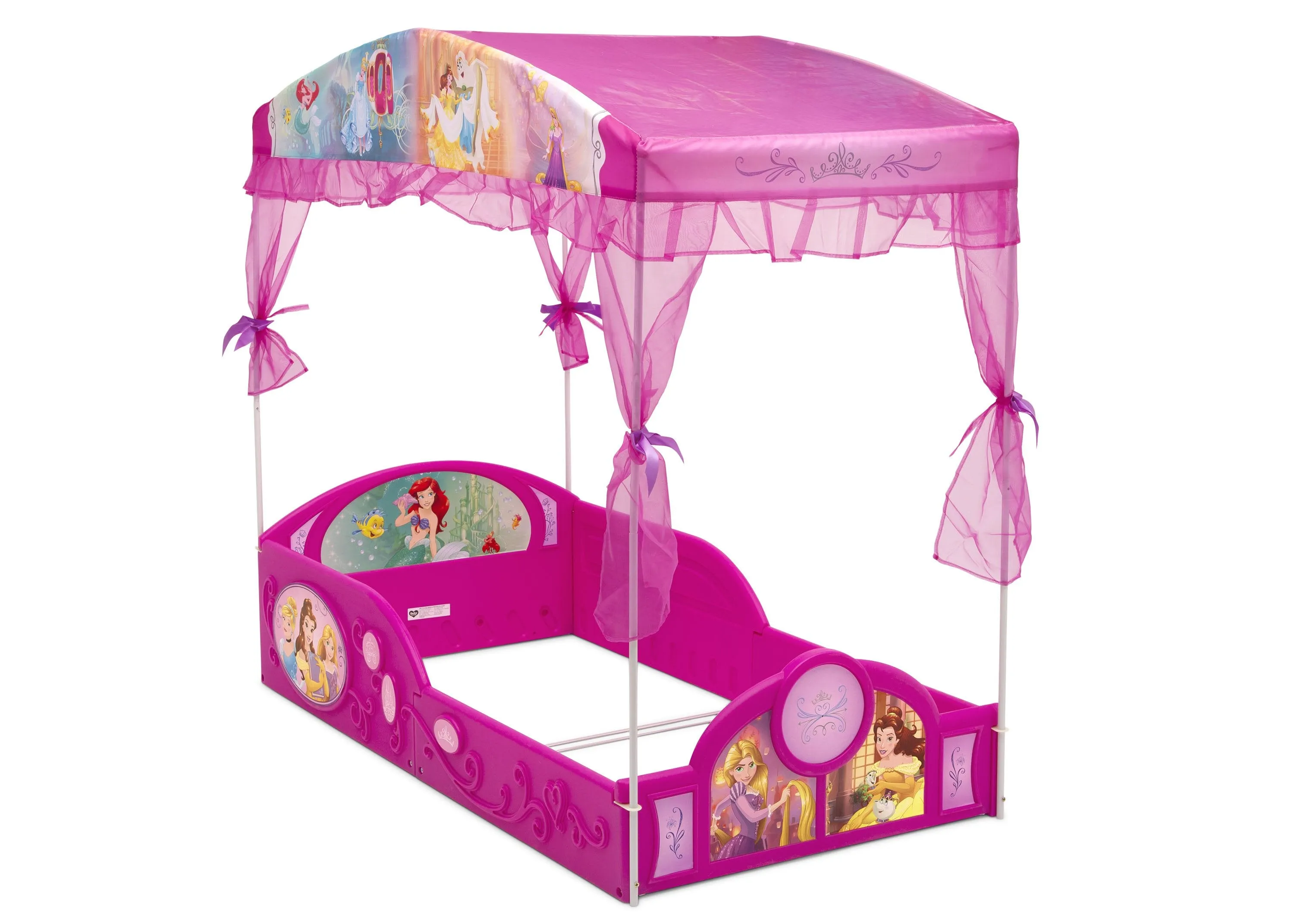 Disney Princess Plastic Sleep and Play Toddler Bed with Canopy by Delta Children