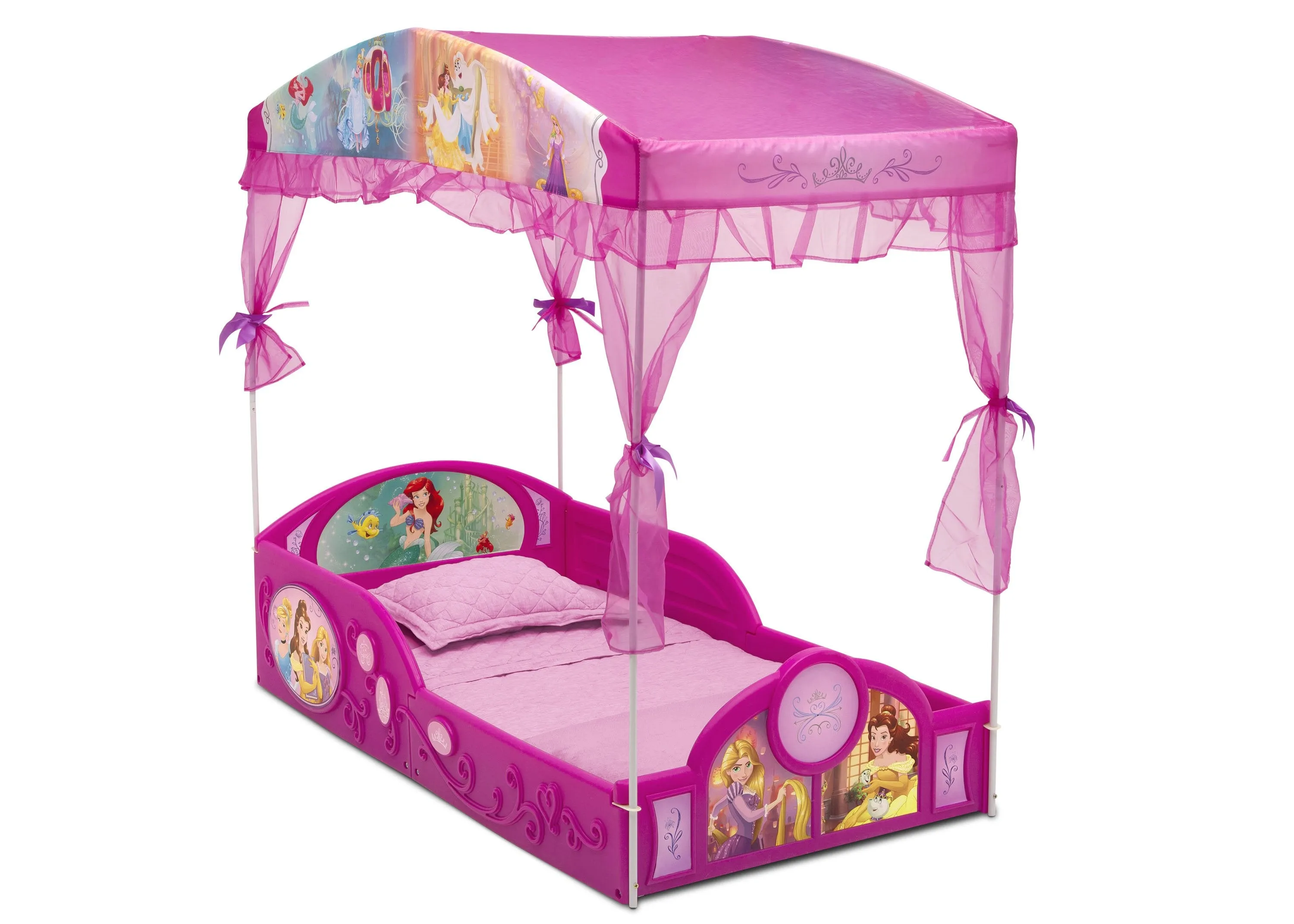 Disney Princess Plastic Sleep and Play Toddler Bed with Canopy by Delta Children