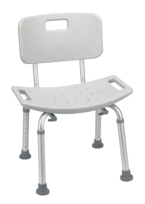 Drive Medical rtl12202kdr Bathroom Safety Shower Tub Bench Chair with Back, Gray