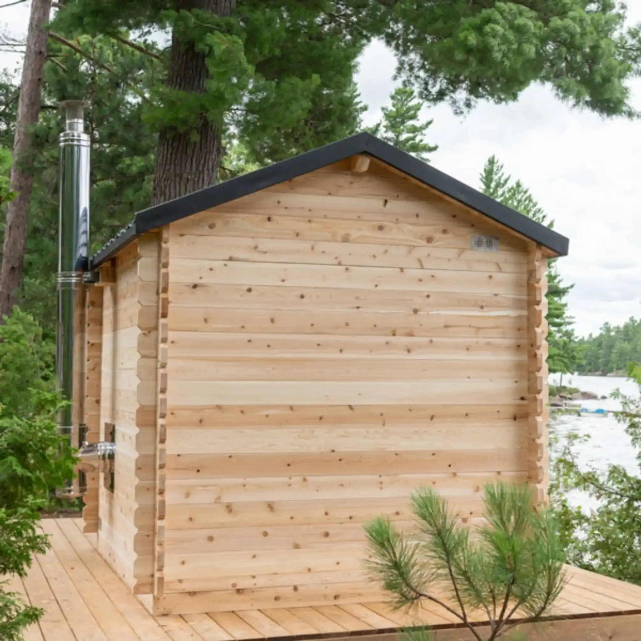 Dundalk Canadian Timber Georgian Cabin Sauna with Porch