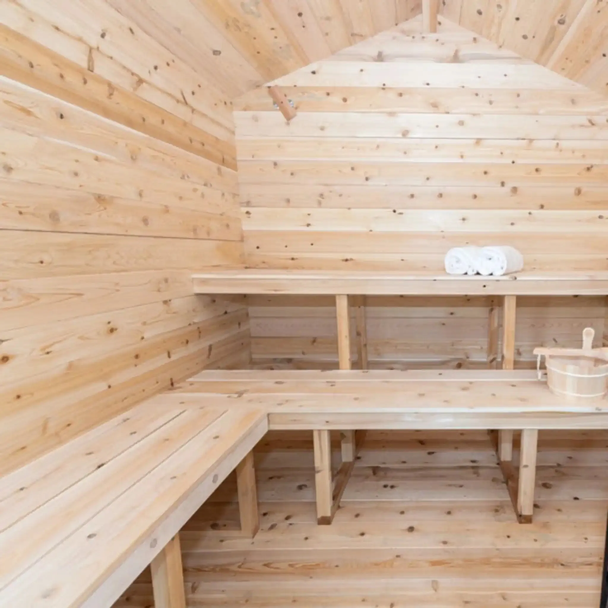 Dundalk Canadian Timber Georgian Cabin Sauna with Porch