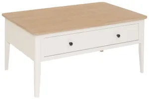 Eimear - Cream And Oak 2 Drawer Coffee Table