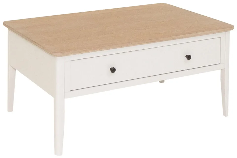 Eimear - Cream And Oak 2 Drawer Coffee Table