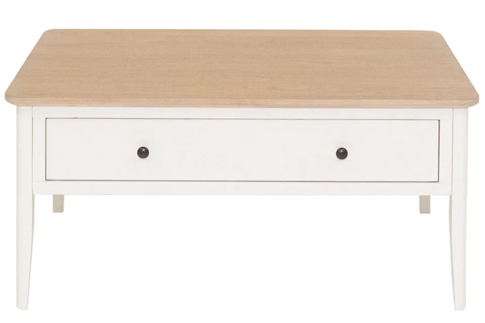 Eimear - Cream And Oak 2 Drawer Coffee Table