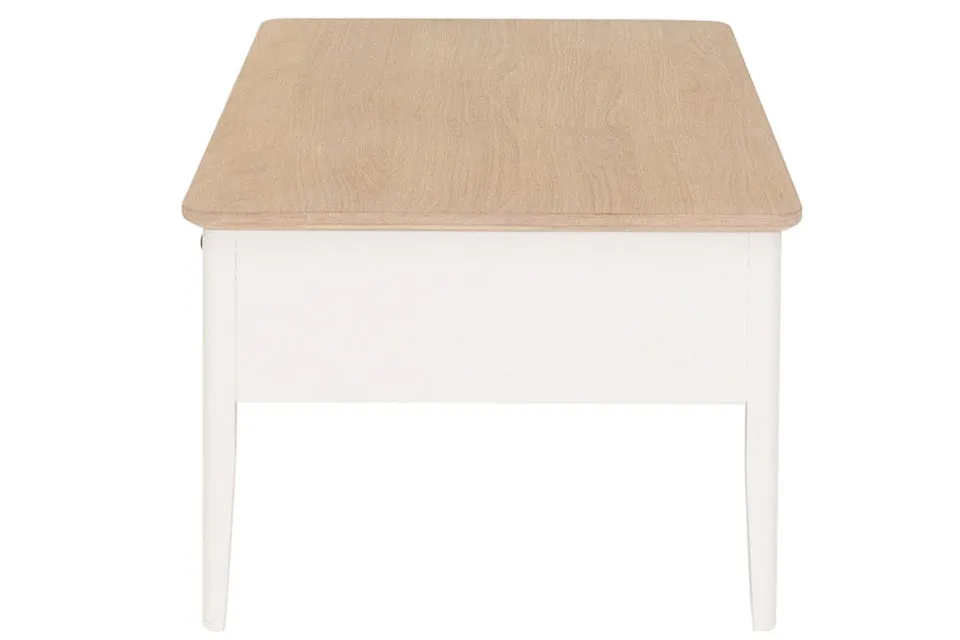 Eimear - Cream And Oak 2 Drawer Coffee Table