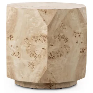 Elena End Table, Light Burl