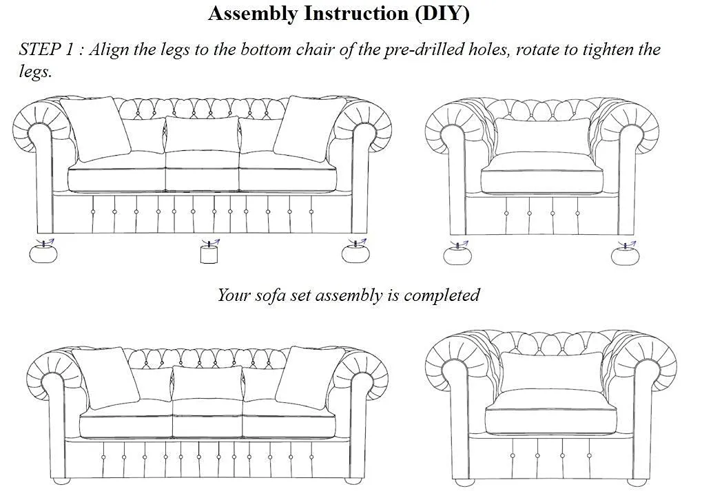 ES ESPINHO ESPN0020 Solid Sal Wood Velvet Upholstered Button Tufted Chesterfield 2 Seater Sofa Set for Living Room, Burgundy Color