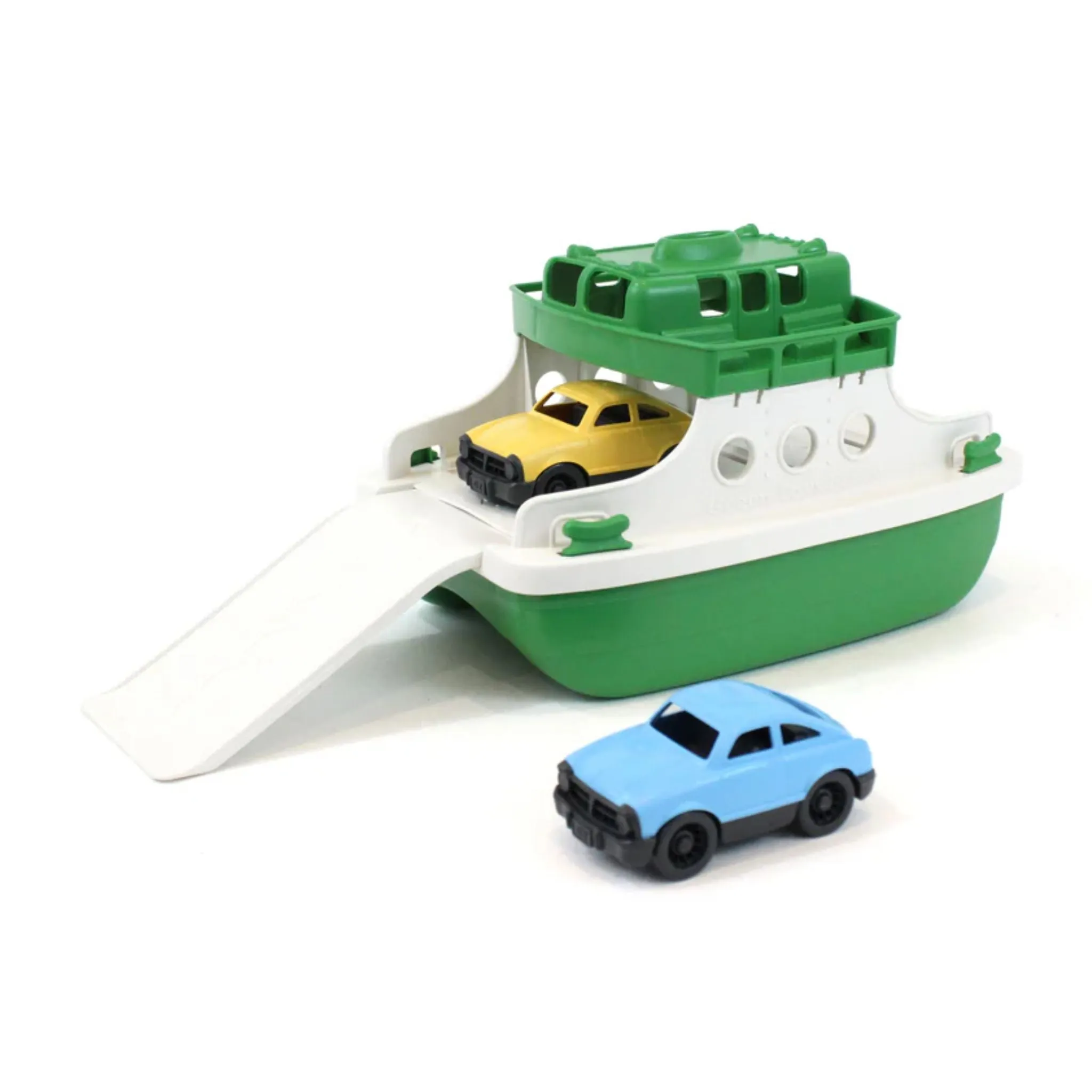 Ferry Boat - Green and White