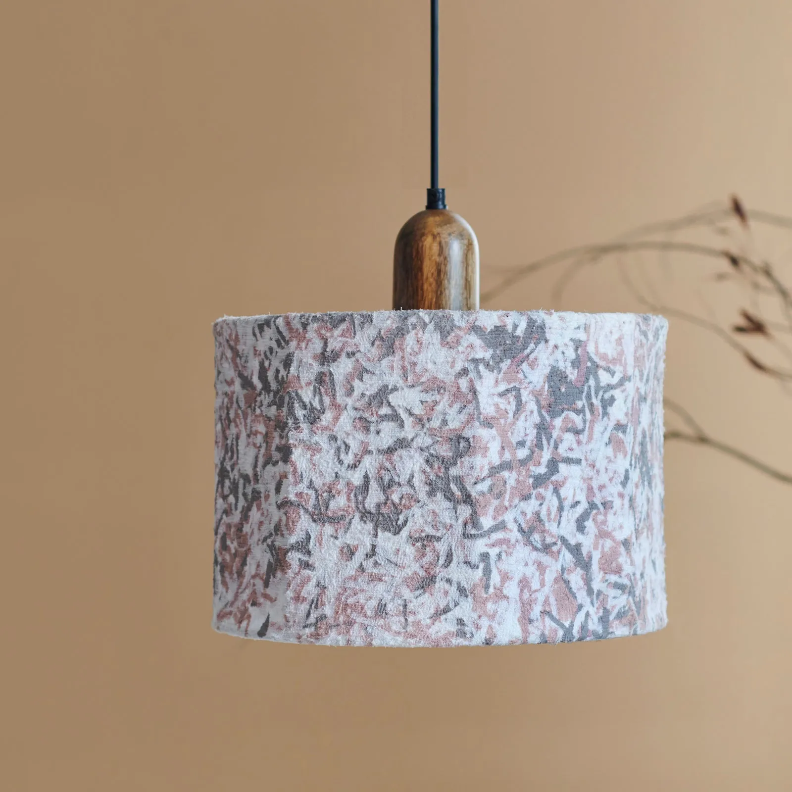 Flake Drum Hanging Lamp