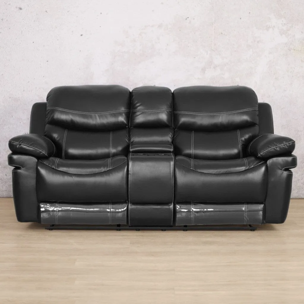 Geneva 2 Seater Home Theatre Leather Recliner